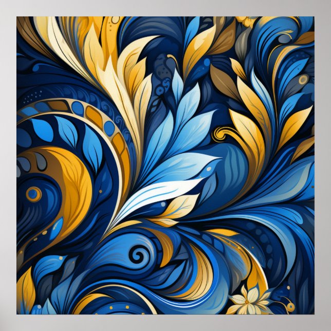 Ukrainian folk art motifs poster (Front)