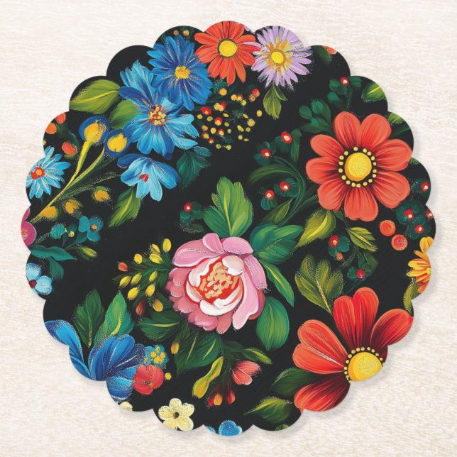 Ukrainian folk art. paper coaster (Front)