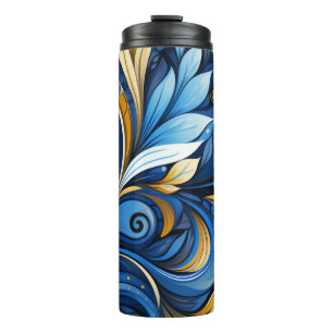 Ukrainian folk art pattern thermal tumbler