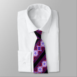 Ukrainian Folk Ethnic Embroidery Border Tradition  Tie