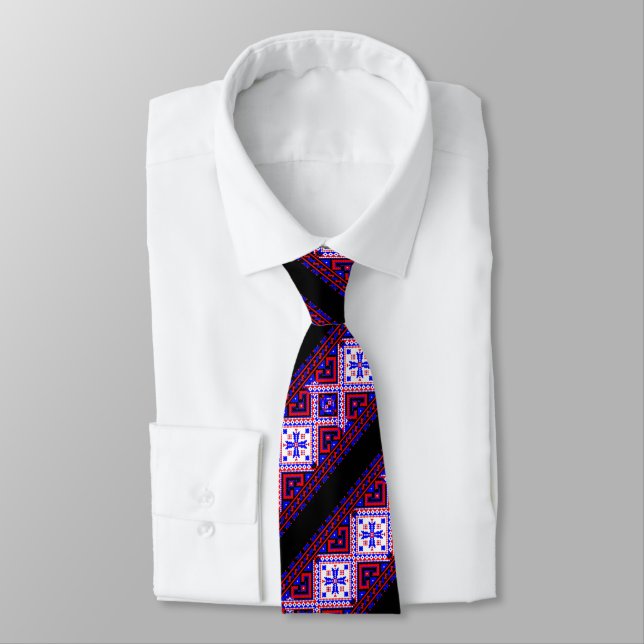 Ukrainian Folk Ethnic Embroidery Border Tradition  Tie (Tied)