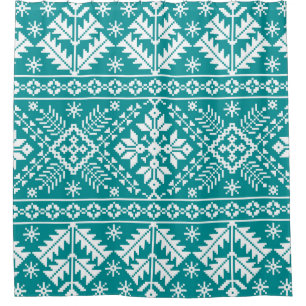 Ukrainian Folk Ethnic Seamless Ornament Shower Curtain