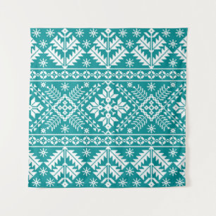 Ukrainian Folk Ethnic Seamless Ornament Tapestry