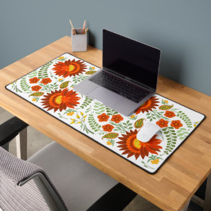 Ukrainian folk floral pattern. Ukrainian style Desk Mat