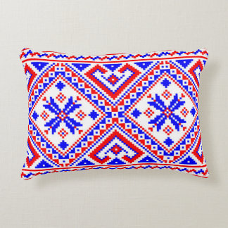 Ukrainian Folk Knitted Pattern Pillow