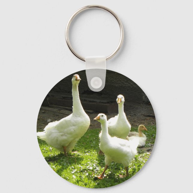 Ukrainian Geese Key Ring (Front)