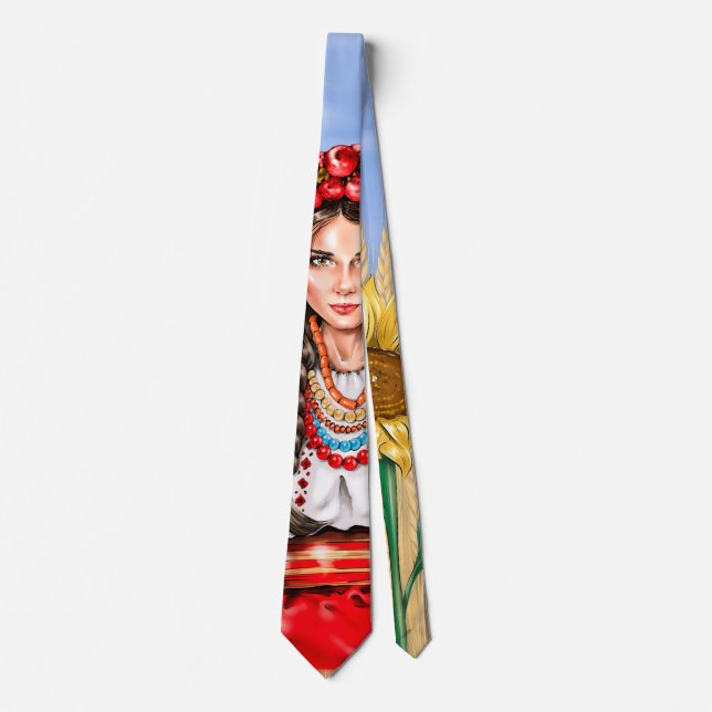 Ukrainian Girl Fighting for Freedom Button Round C Tie (Front)