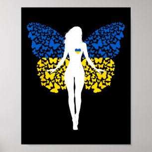 Ukrainian Girl Roots Ukraine Flag Pride Womens But Poster