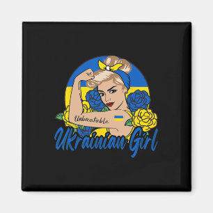 Ukrainian Girl Ukraine Woman Ukrainians Flag Magnet