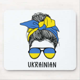 Ukrainian Girl Ukrainian Heritage Ukraine Flag Mouse Pad