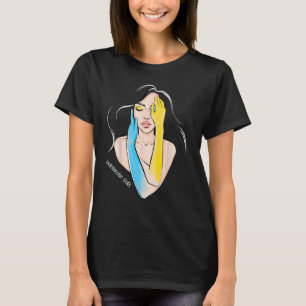Ukrainian Girl Women, Ukraine flag Pride Patriotic T-Shirt