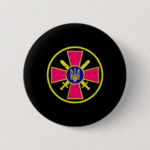 UKRAINIAN GROUND FORCES EMBLEM UKRAINE ARMY ARMED 6 CM ROUND BADGE