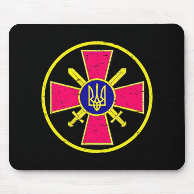 UKRAINIAN GROUND FORCES EMBLEM UKRAINE ARMY ARMED  MOUSE PAD (Front)