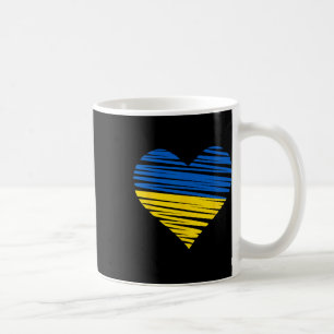 Ukrainian Heart Flag Colors Blue Yellow Ukraine Pe Coffee Mug