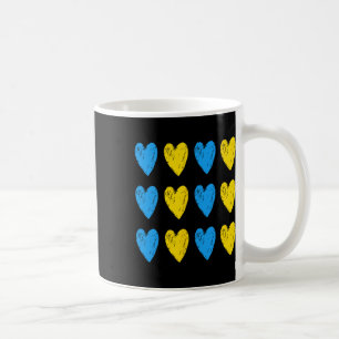 Ukrainian Hearts Support Ukraine Blue Yellow Flag  Coffee Mug