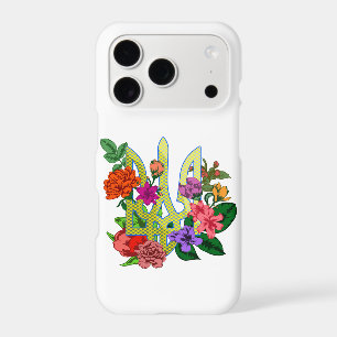 Ukrainian heraldry trident tryzub blooming flowers