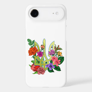 Ukrainian heraldry trident tryzub blooming flowers