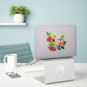 Ukrainian heraldry trident tryzub blooming flowers