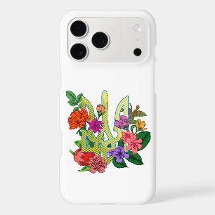 Ukrainian heraldry trident tryzub blooming flowers
