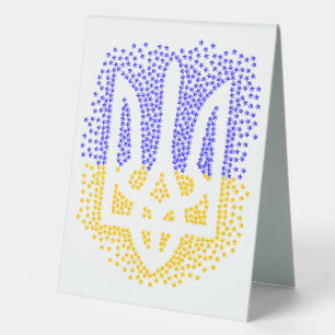 Ukrainian heraldry trident tryzub scattering stars
