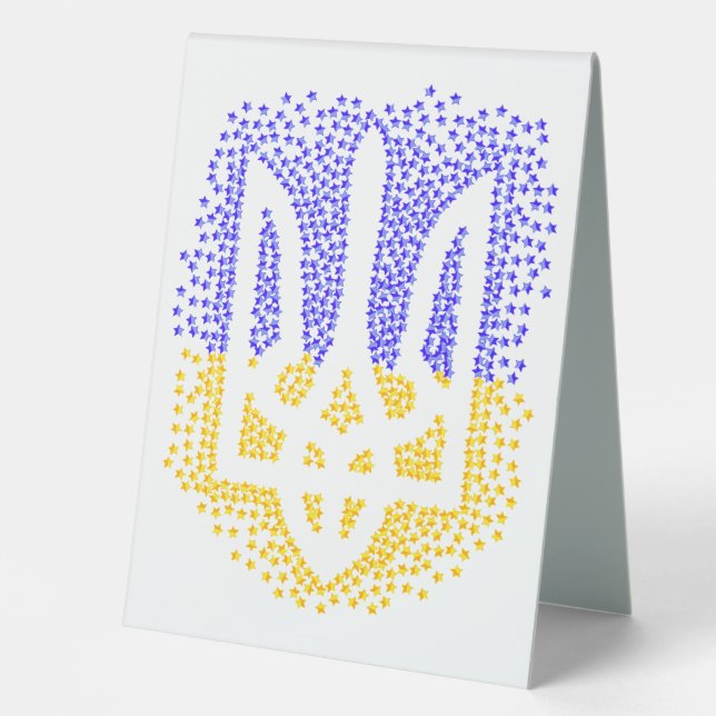 Ukrainian heraldry trident tryzub scattering stars (Front)