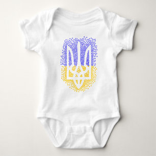 Ukrainian heraldry trident tryzub scattering stars baby bodysuit