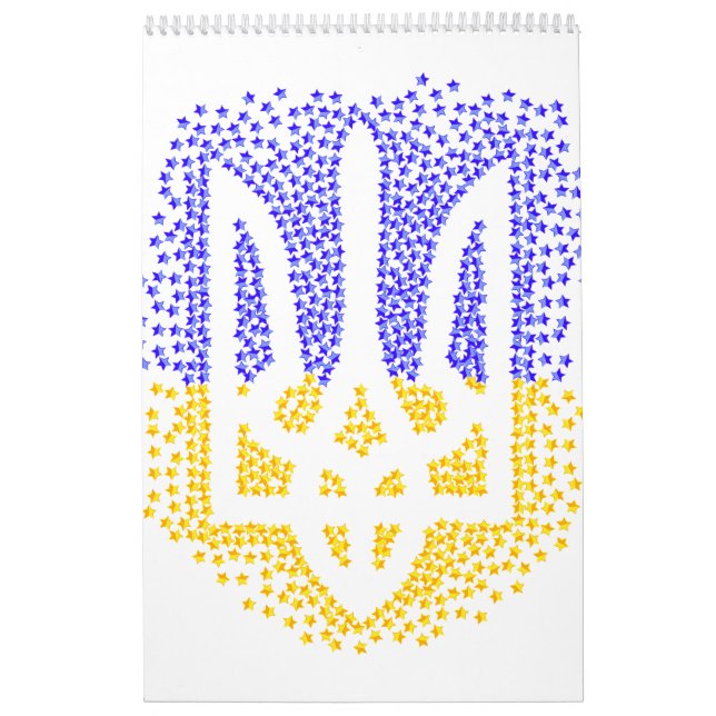 Ukrainian heraldry trident tryzub scattering stars calendar (Cover)