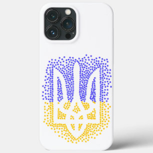 Ukrainian heraldry trident tryzub scattering stars iPhone 13 pro max case