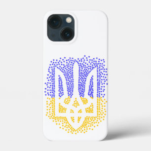 Ukrainian heraldry trident tryzub scattering stars iPhone 13 mini case