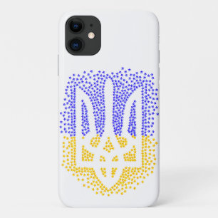 Ukrainian heraldry trident tryzub scattering stars iPhone 11 case