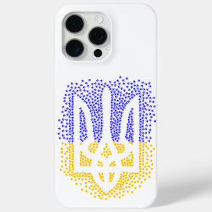 Ukrainian heraldry trident tryzub scattering stars iPhone 15 pro max case