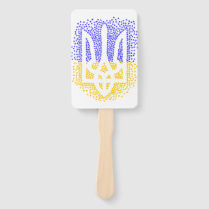 Ukrainian heraldry trident tryzub scattering stars hand fan