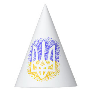 Ukrainian heraldry trident tryzub scattering stars party hat