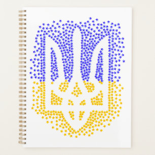 Ukrainian heraldry trident tryzub scattering stars planner