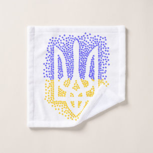 Ukrainian heraldry trident tryzub scattering stars wash cloth