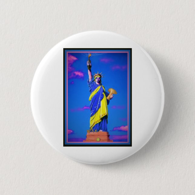 Ukrainian Liberty 6 Cm Round Badge (Front)