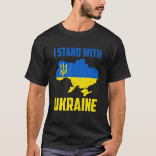 Ukrainian Love I Stand With Ukraine Distressed Ukr T-Shirt