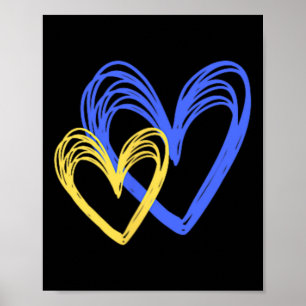 Ukrainian Love Painted Hearts Ukraine Will Win Poster
