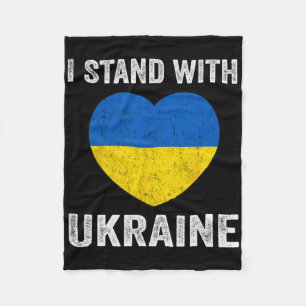 Ukrainian Lover I Stand With Ukraine Heart 1 Fleece Blanket