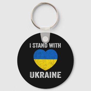 Ukrainian Lover I Stand With Ukraine Heart 1 Key Ring