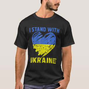 Ukrainian Lover Support I Stand' With Ukraine Hear T-Shirt