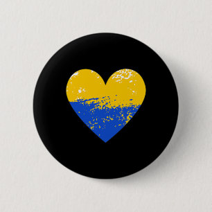 Ukrainian Lover Ukraine Heart Shirt Support Ukrain 6 Cm Round Badge