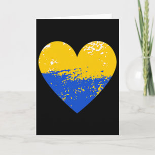Ukrainian Lover Ukraine Heart Shirt Support Ukrain Card