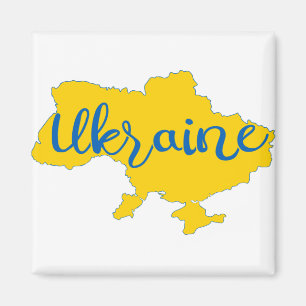 Ukrainian map and lettering magnet