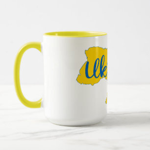Ukrainian map and lettering mug