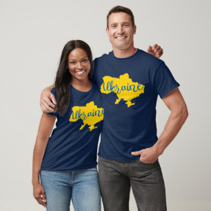 Ukrainian map and lettering T-Shirt