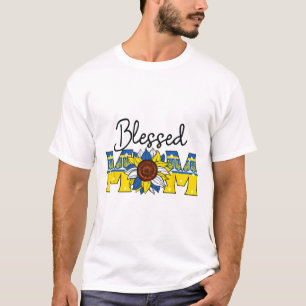Ukrainian Mom Sunflower For Women Blessed Mom Ukra T-Shirt