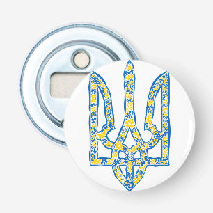 Ukrainian national emblem trident tryzub ethnical bottle opener