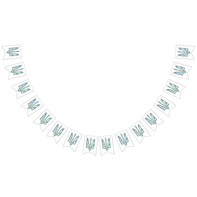 Ukrainian national emblem trident tryzub ethnical bunting  (All)