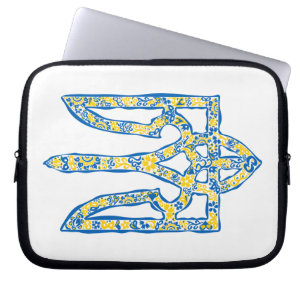 Ukrainian national emblem trident tryzub ethnical laptop sleeve